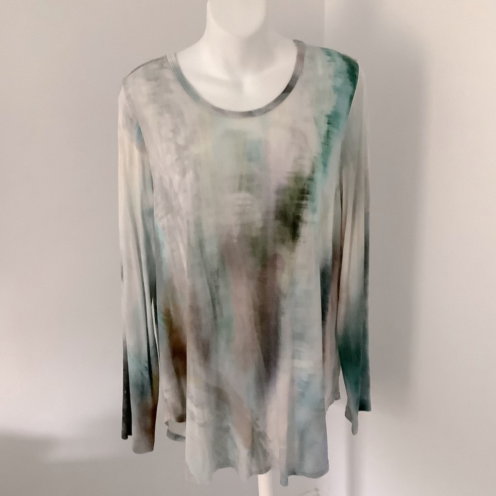 Karen Kane Multicolor Abstract Tunic Top Sz. XL